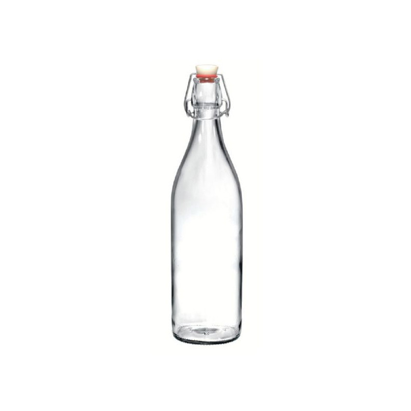 BOTELLA TRANSPARENTE 1LTR C/TAPON GIARA