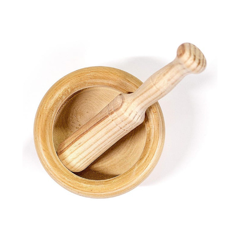 MORTERO MADERA C/MANO 14CM