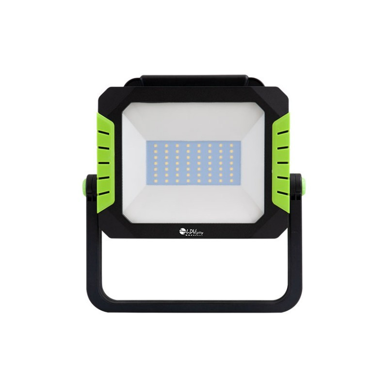 Proyector LED 50w 6000k C/soporte+2 Shucko negro