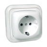 Base Schuko Con Toma De Tierra 16a/250v~ Electro Dh 36.480/b, Color Blanco