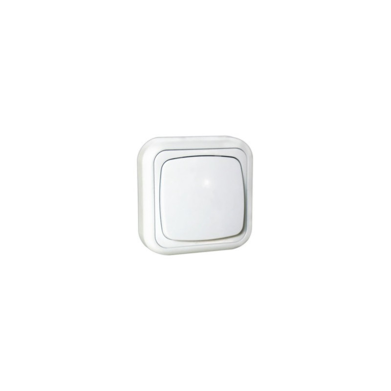 Interruptor de Superficie 10A/250V~ Electro Dh 36.480/C, Color Blanco