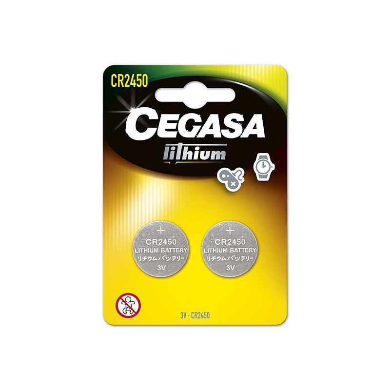 Pila cegasa botón litio CR2450 3V