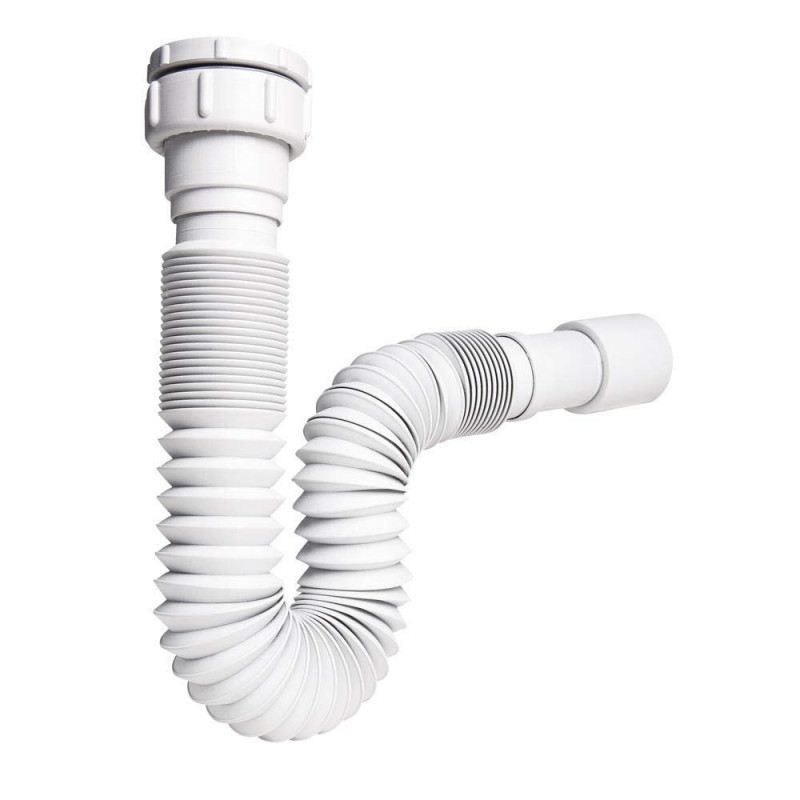 SIFÓN EXTENSIBLE CROMO  1" ½-Ø32-40MM. CON ADAPTADO