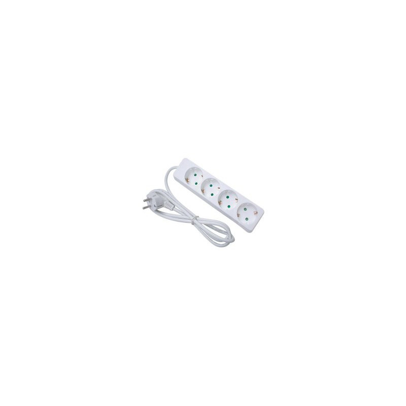 Onlex base blanca TT. 4 tomas cables