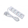 Onlex base blanca TT. 4 tomas cables