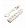 Onlex base blanca TT . 6 tomas cables