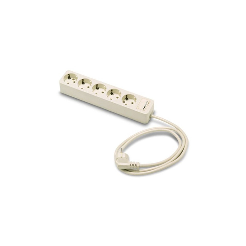 Onlex base blanca tt . 5 tomas cables