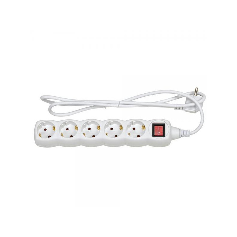 Onlex base blanca TT . 5 tomas cables/Int 3M