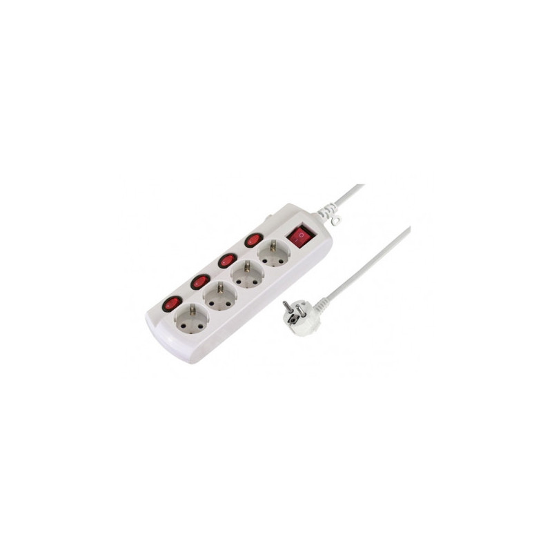 Base 4 tomas interruptor independiente