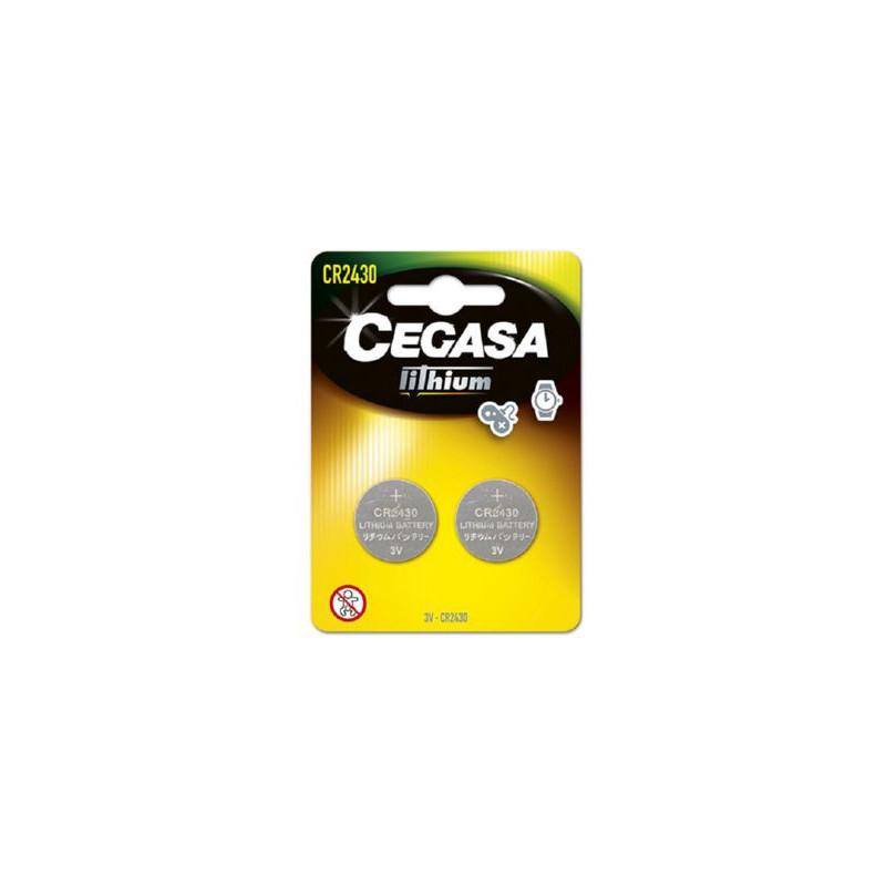 Pila Cegasa Litio Boton CR2430 3V Blister 2 uds