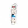 Onlex base blanca TT . 5 tomas cables/Int 5M