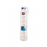 Onlex base blanca TT . 6 tomas cables/Int 5M