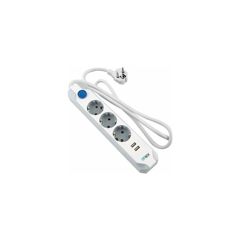 Onlex base pro TT 3 tomas/2 USB cable 1,5M