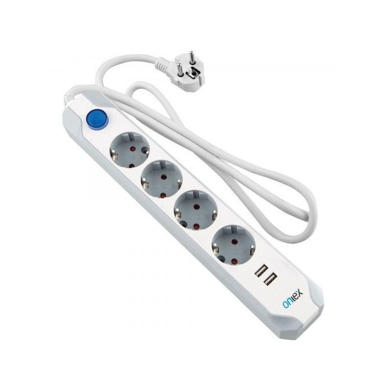 Onlex base pro TT 4 tomas/2 USB cable 1,5M