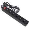 Onlex base negra TT . 6 tomas cables /int 1,5M