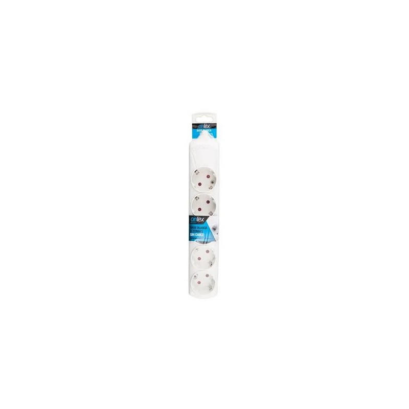 ONLEX base blanca 5 tomas sin cable