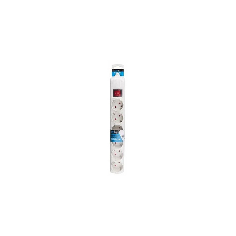 ONLEX base blanca 6 tomas sin cable int