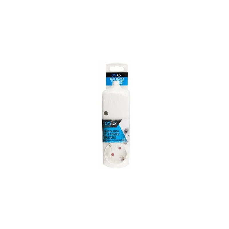 ONLEX base blanca tt. 2 tomas sin cable