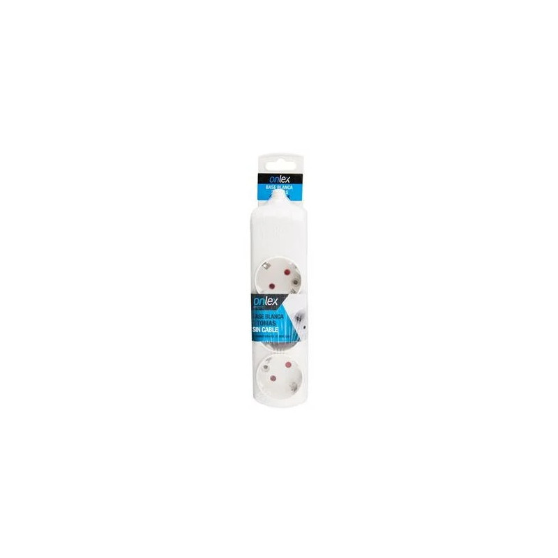 ONLEX base blanca tt. 3 tomas sin cable