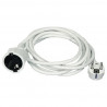 ONLEX alargo manguera blanco . 10/16A  3x1,5mm. 10mts.